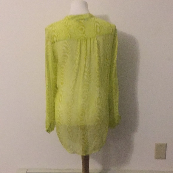 Diane Von Furstenberg Sheer Button Down Top - Picture 2 of 6